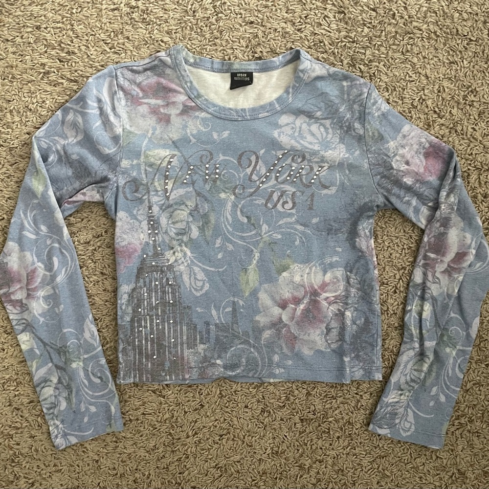Urban outfitters y2k long sleeve crop top